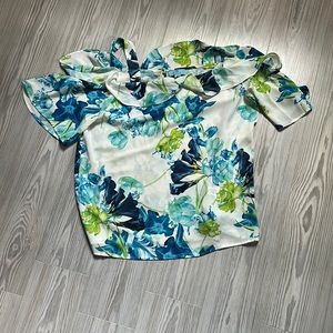 Women’s cold shoulder floral blouse